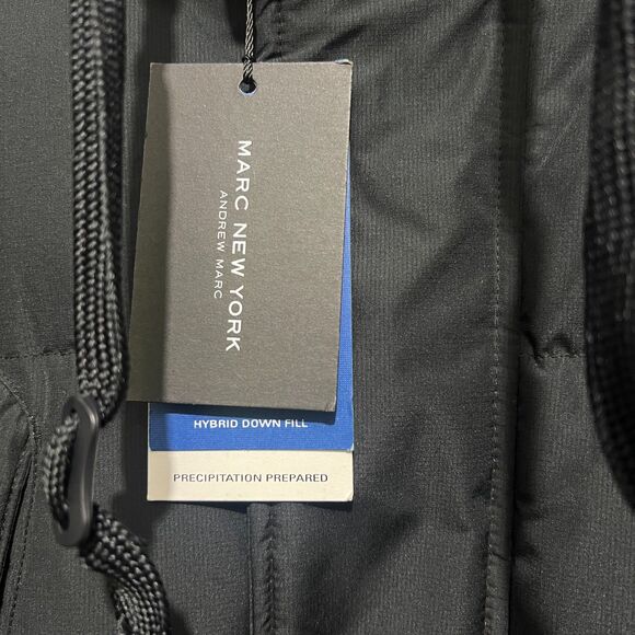 Marc New York Men's Gattaca Hybrid Down Fill Parka Coat in Black Size Large NWT - Picture 7 of 7